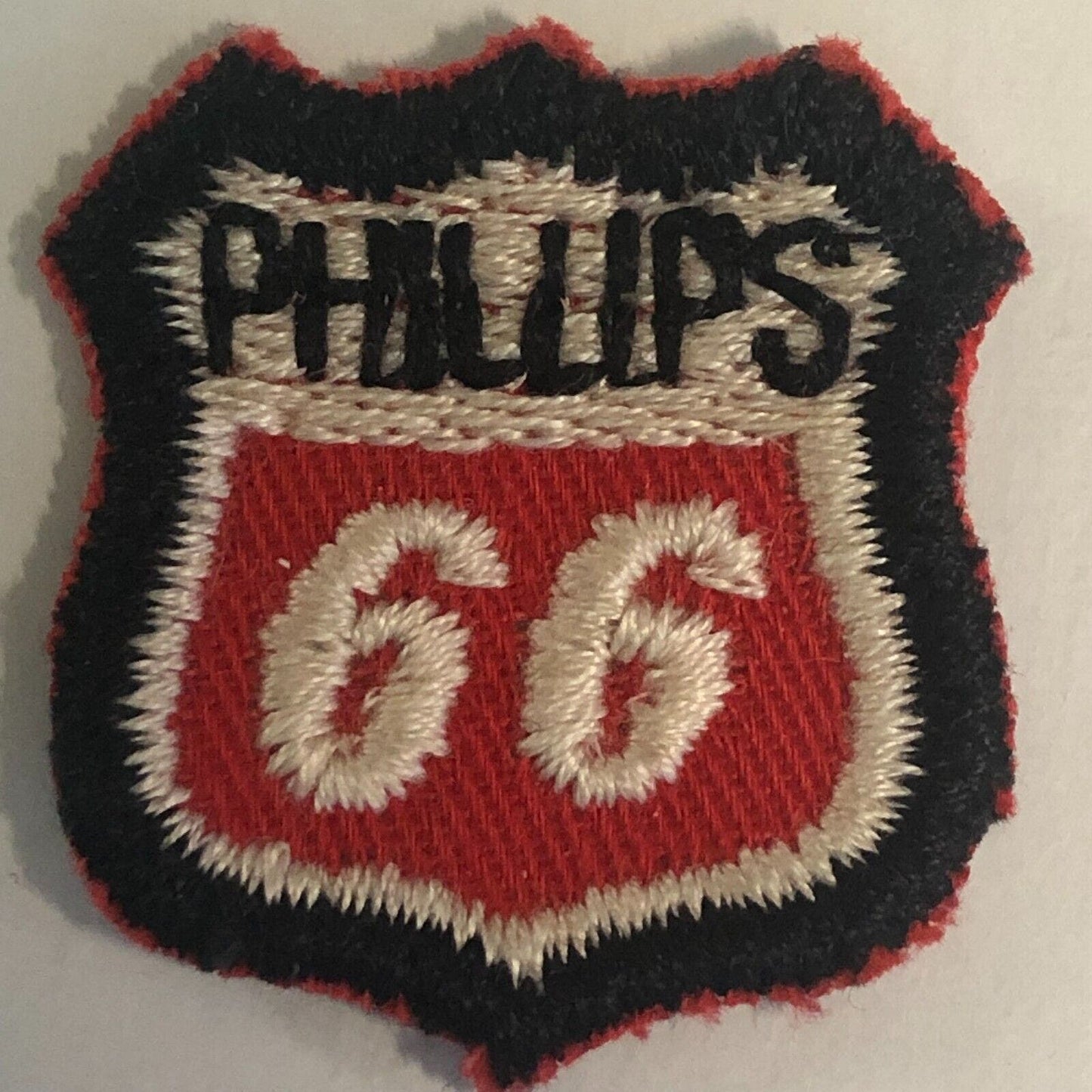 Phillips 66 Embroidered Patch NOS c1960's-70's TINY- 1" x 1"