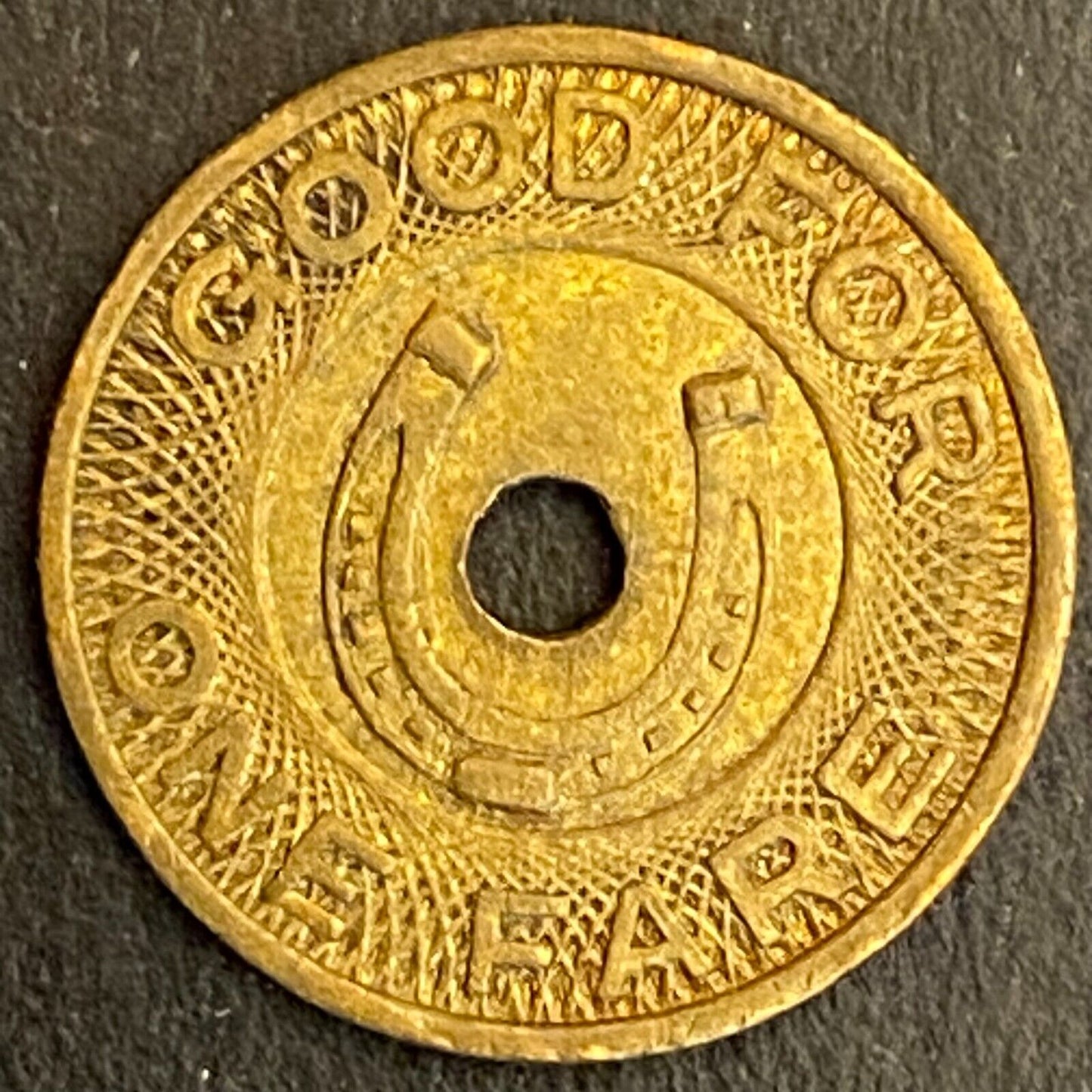 Las Vegas Transit System Horseshoe G/F One Fare Transit Token 16mm (#5)
