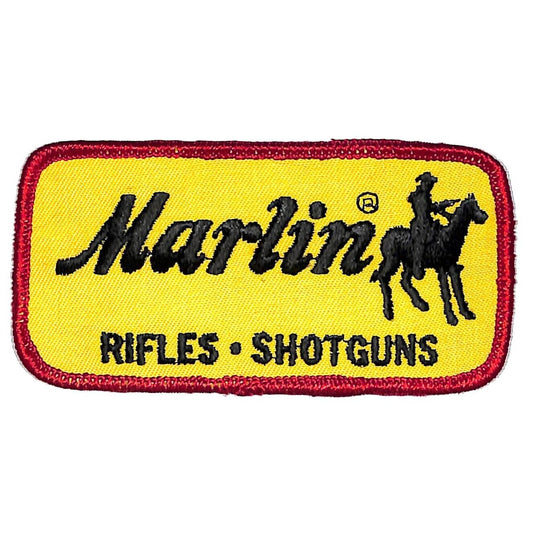 Marlin Rifles Shotguns Horse and Rider Vintage Emb. Patch 4" c1970's-80s VGC