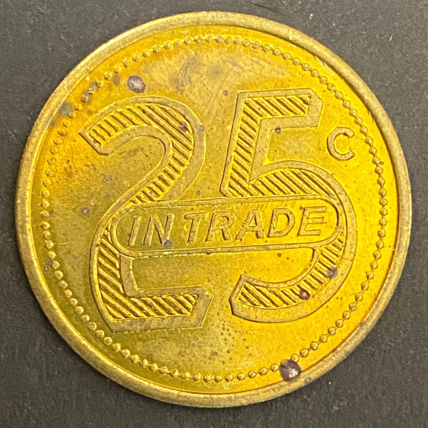 Fort Polk NCO Open Mess G/F 25¢ in Trade Token Brass Louisiana 28mm (#5)