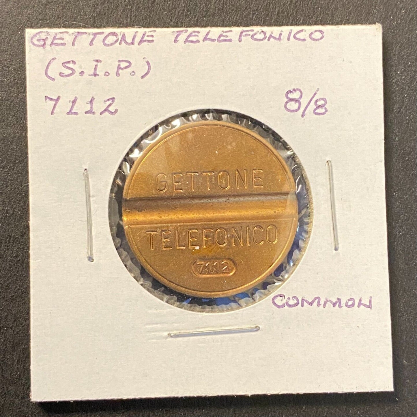 Gettone Telefonico Public Telephone Token 1971 Italy Bronze 24.5mm 7.1g #7112 VG