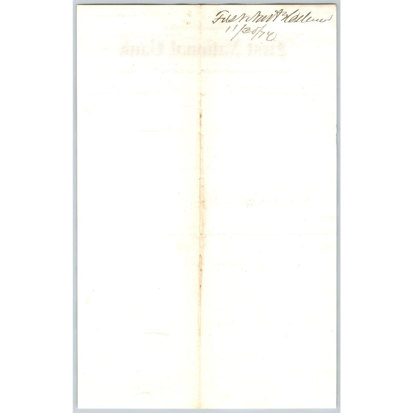 First National Bank Helena, MT 11/27 1877 Payment Advice Henry Elling*