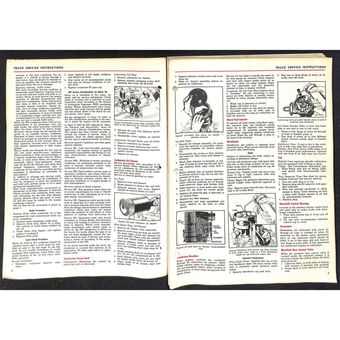 Sinclair Refining "Lubricating Guide Trucks" 1957 Unbound 190+pp VGC