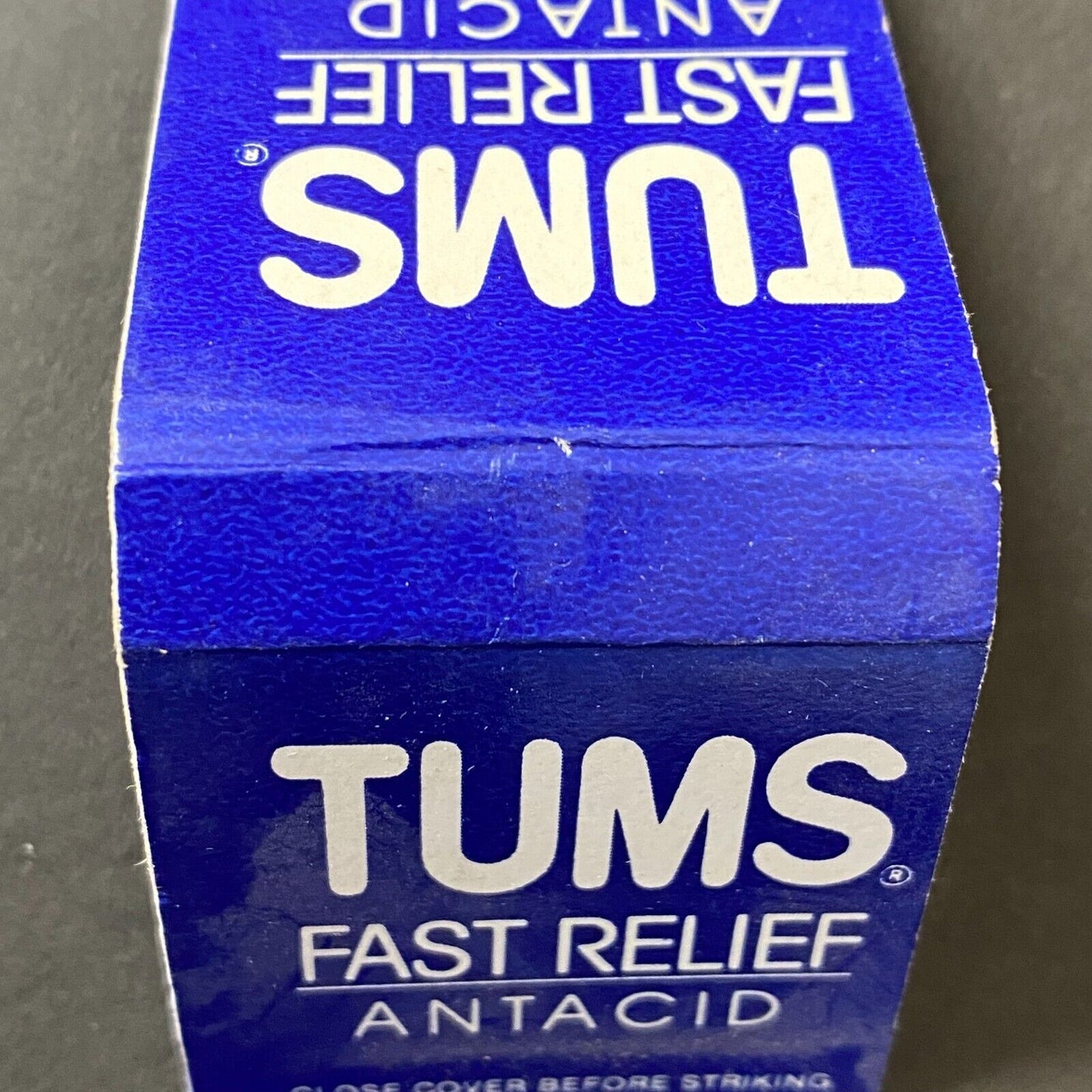 Tums Fast Relief Antacid Near Full (-1) Matchbook c1981