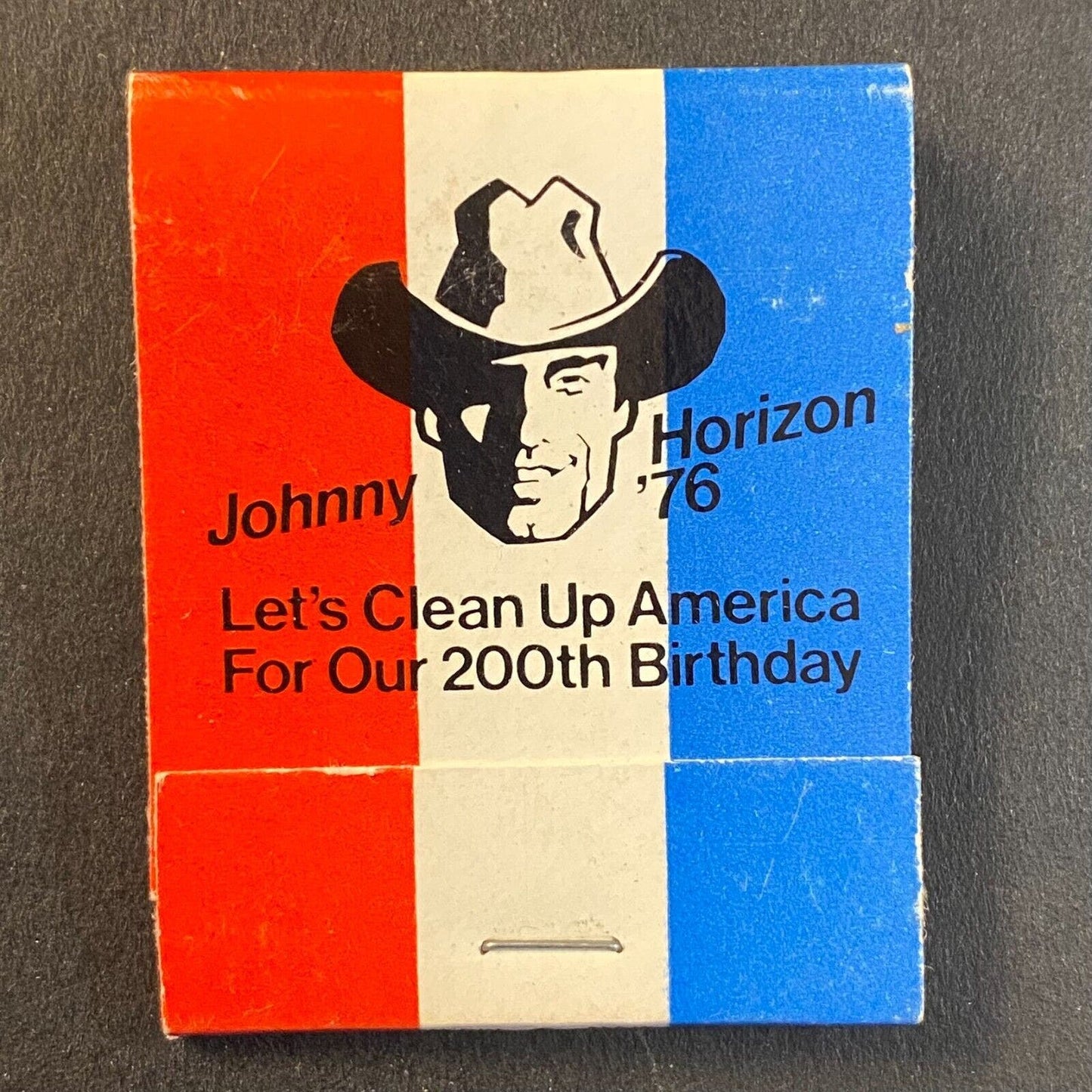 Johnny Horizon '76 "Let's Clean Up America" Mail-in 1976 Full Matchbook VGC