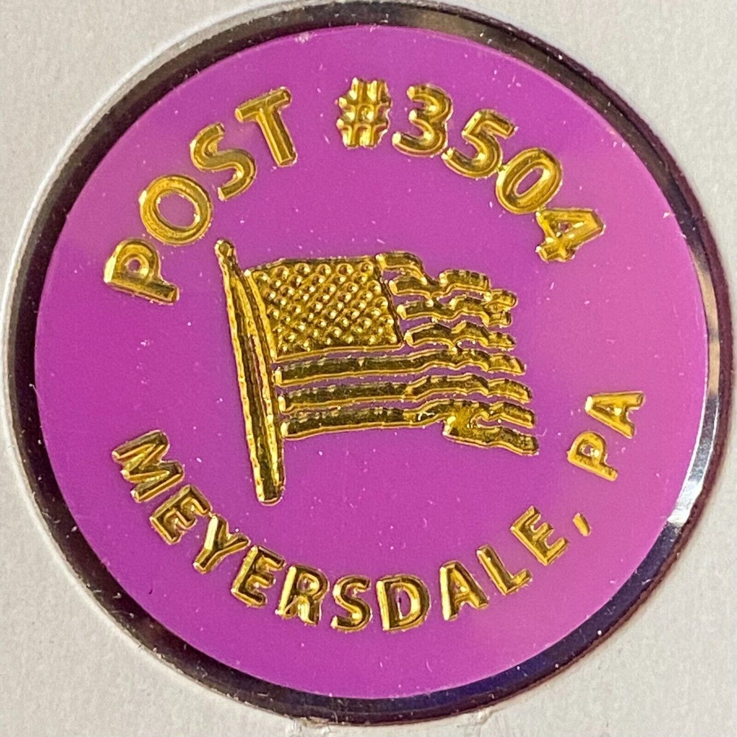 Meyersdale, PA American Legion 3504 c1980's Plastic Token "G/F One Mixed Drink"