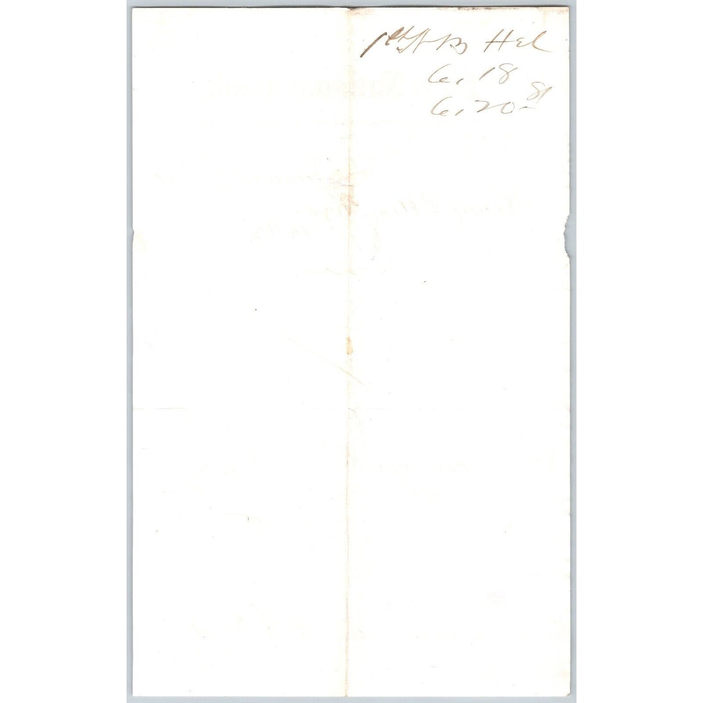 First National Bank Helena, MT 6/18 1881 Payment Advice Henry Elling*