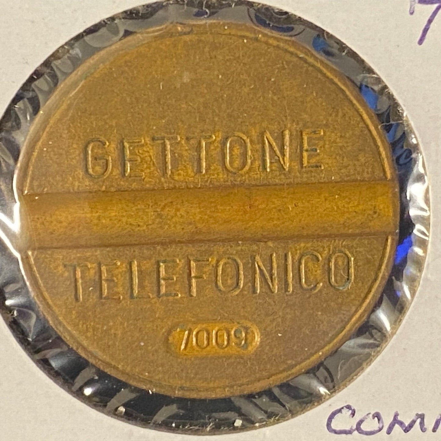 Gettone Telefonico Public Telephone Token 1970 Italy Bronze 24.5mm 7.2g #7009 VG