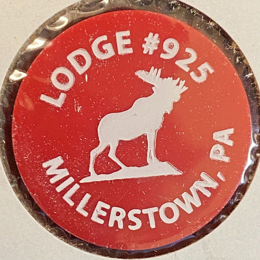 Millerstown, PA Moose Lodge #925 c1980's Plastic Token "G/F One Mug Beer"