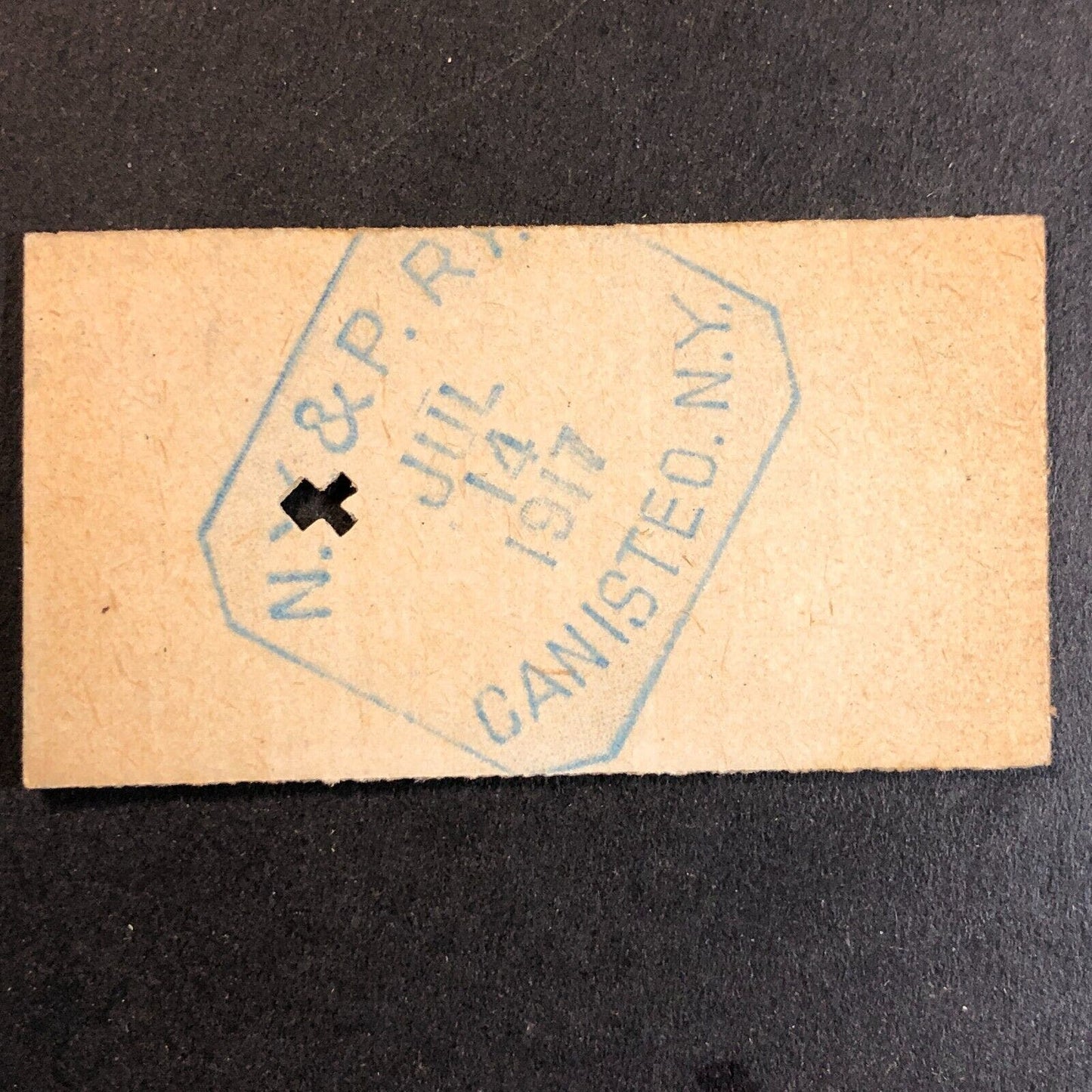 New York & Pennsylvania Railroad July 14 1917 Whitesville, NY Ticket #18246