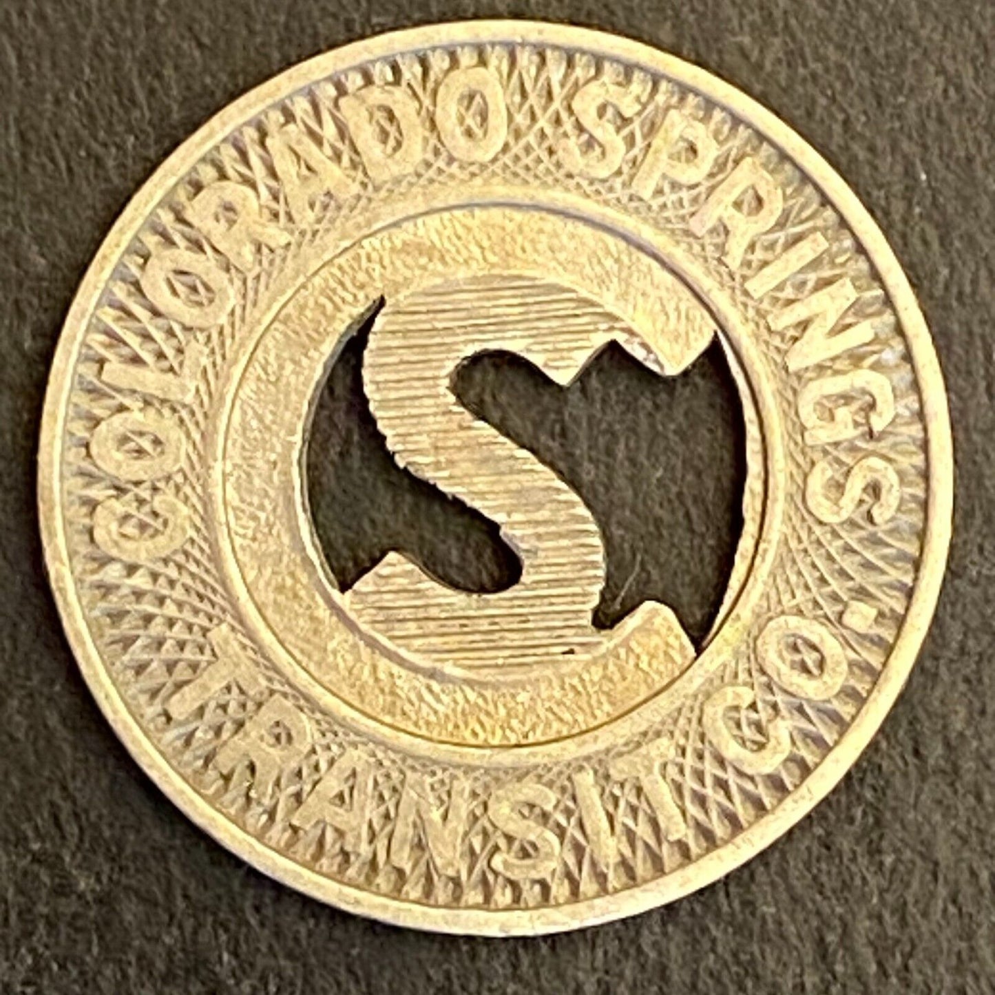 Colorado Springs Transit Co. G/F One Fare Transit Token 16mm (#16)
