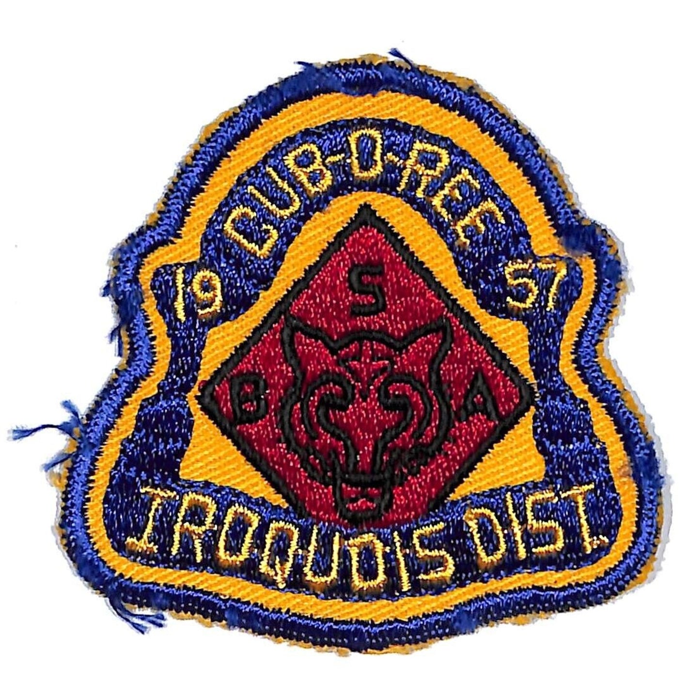 Boy Scouts BSA 1957 Iroquois District Cub-O-Ree Emb. Patch Scarce VGC
