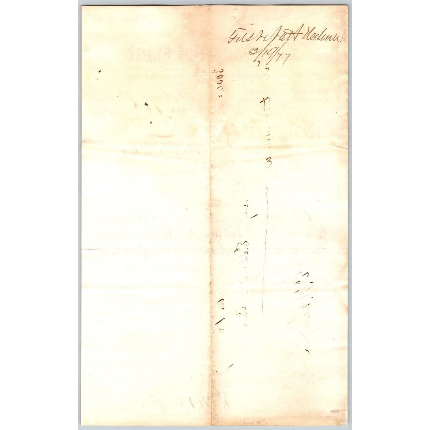 First National Bank Helena, MT 3/16 1877 Payment Advice Henry Elling*