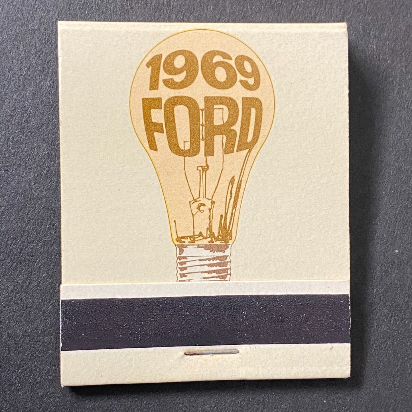 Lang & Thayer Bethel, CT "Better Ideals 1969 Ford" Full Matchbook Lightbulb