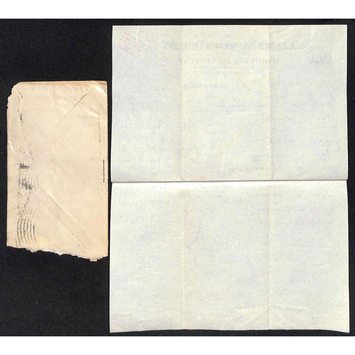 Canton Hardware Co. Ohio / Samuel Wang Co.* N. Georgetown 1917 Billhead & Cover
