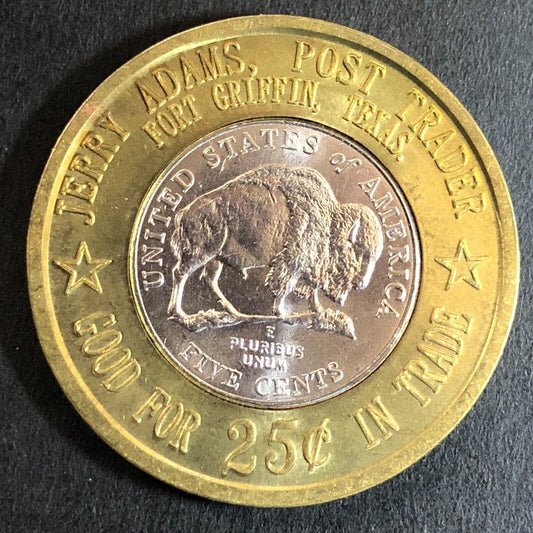Jerry Adams Collector* Encased 2005 Buffalo Bimetallic Brass Good Luck Token