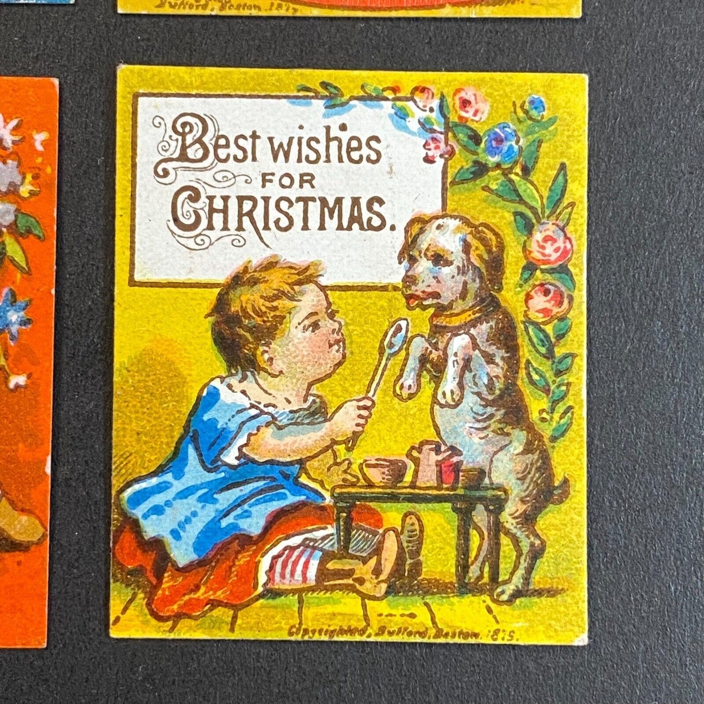 Davis Card Store Providence Group of 6 Small Victorian Trade Cards 1.25" x 1.5"