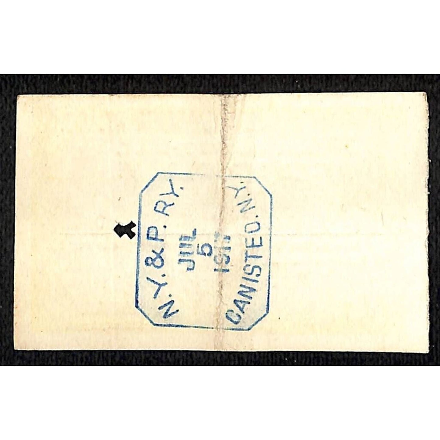 New York & Pennsylvania Railroad RY July 5 1917 Culvers Ticket #6801
