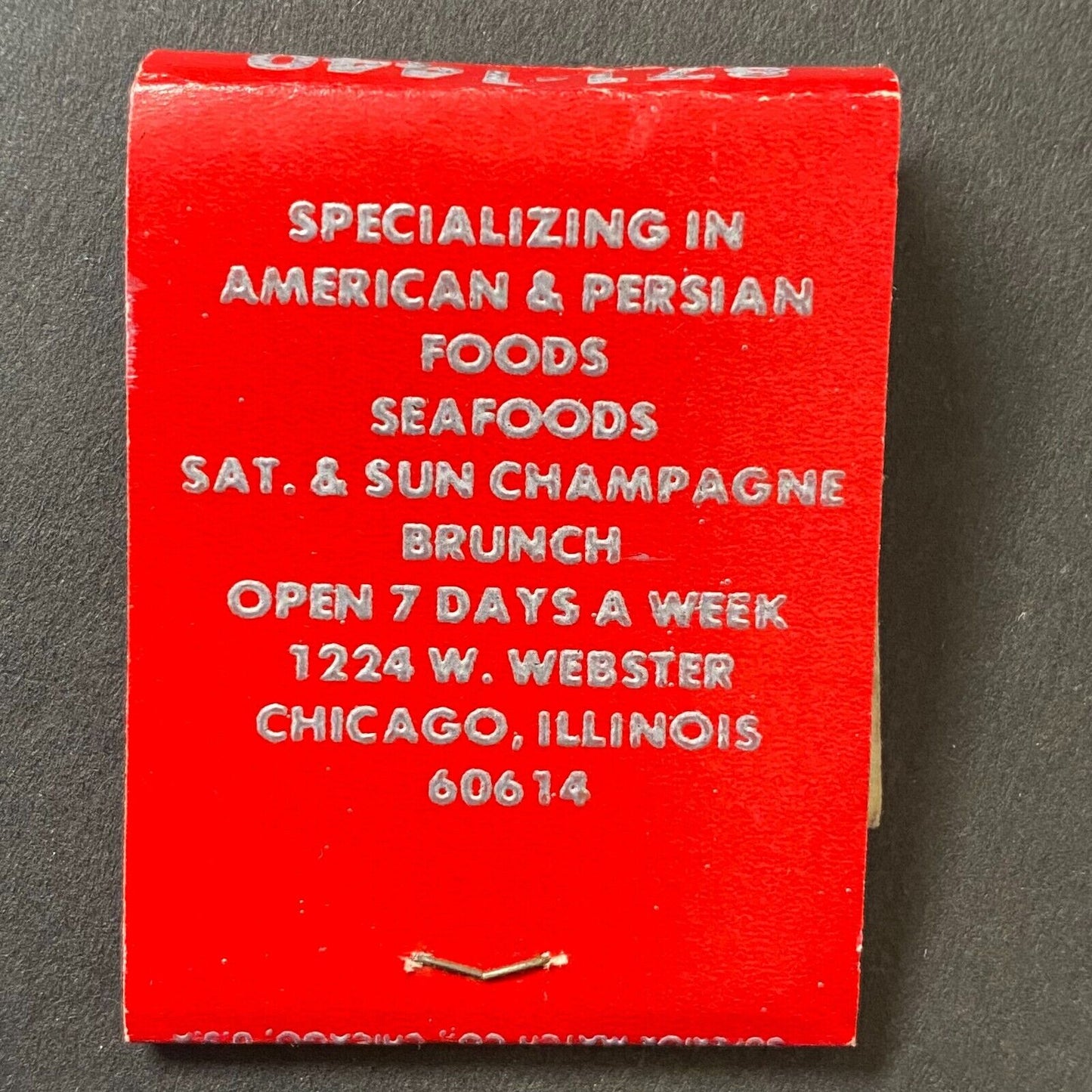"The Bar Association" Restaurant Chicago Full Matchbook c1965-74 w/ Issues