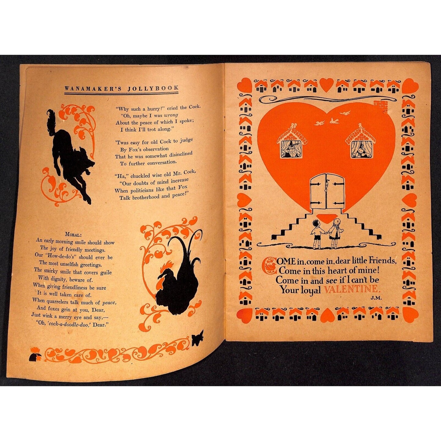 1931 Wanamaker's "Jollybook for Boys and Girls" Stories Cutouts 32pp Scarce