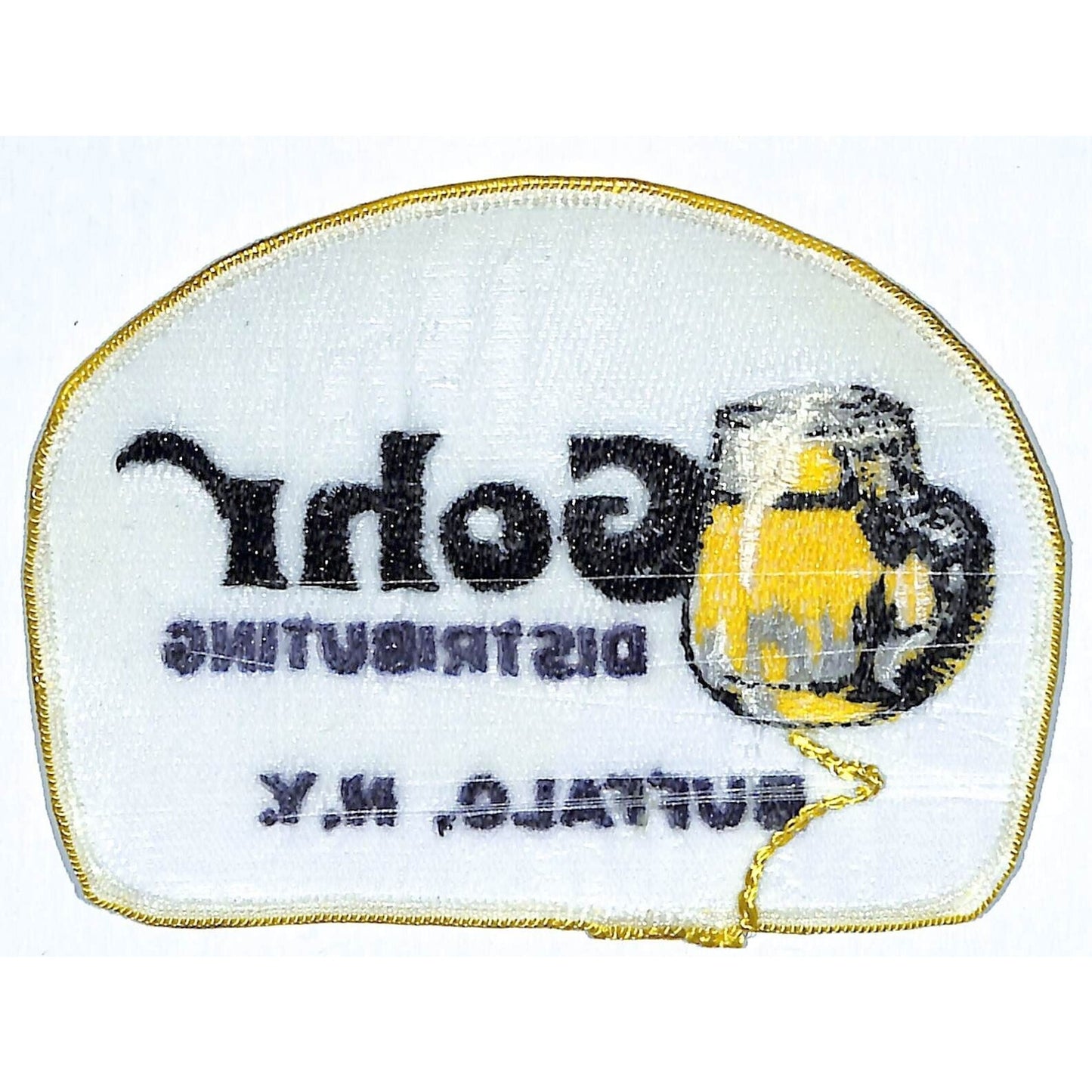 Gohr Distributing Beer Buffalo, NY Patch Embr. 3 1/2"x4 3/4" c1970's-80's Scarce