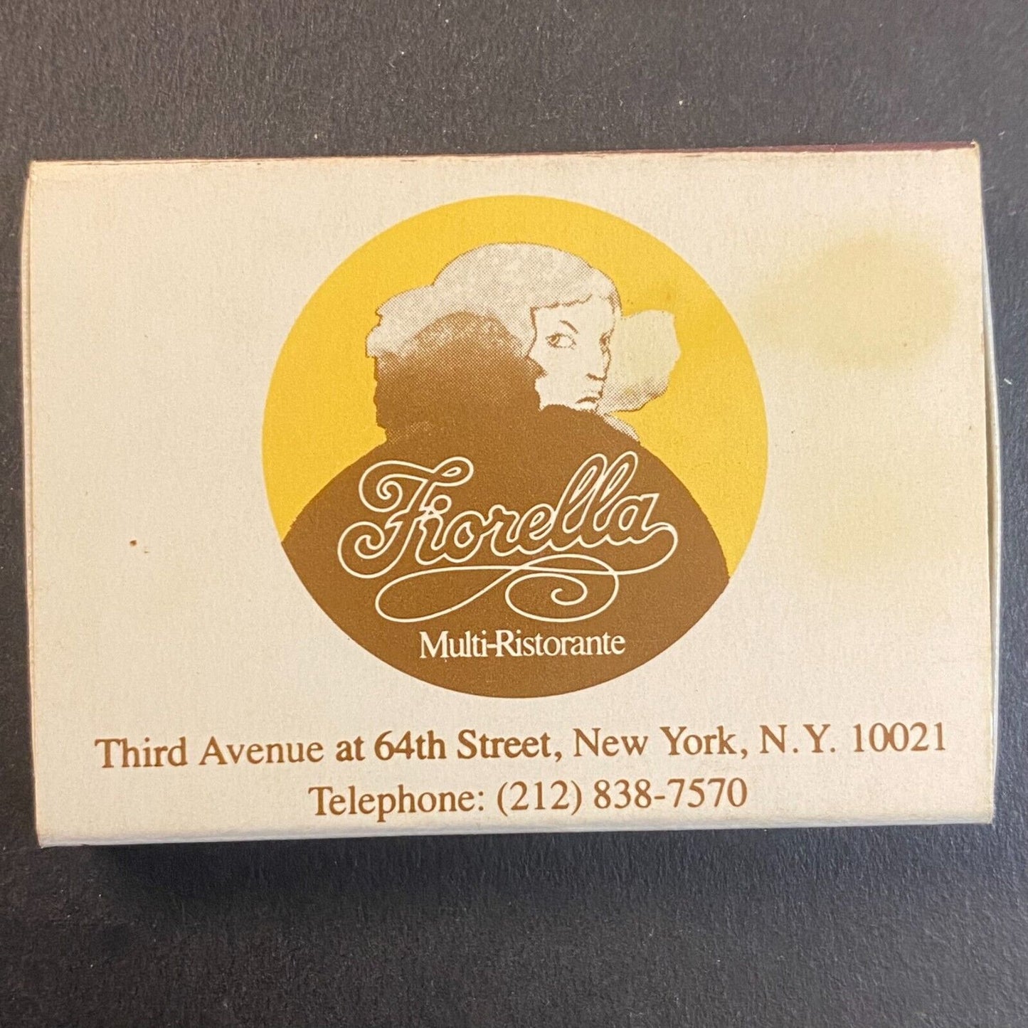 Fiorello's Restaurant 64th St. NYC Vintage Matchbox Scarce VGC