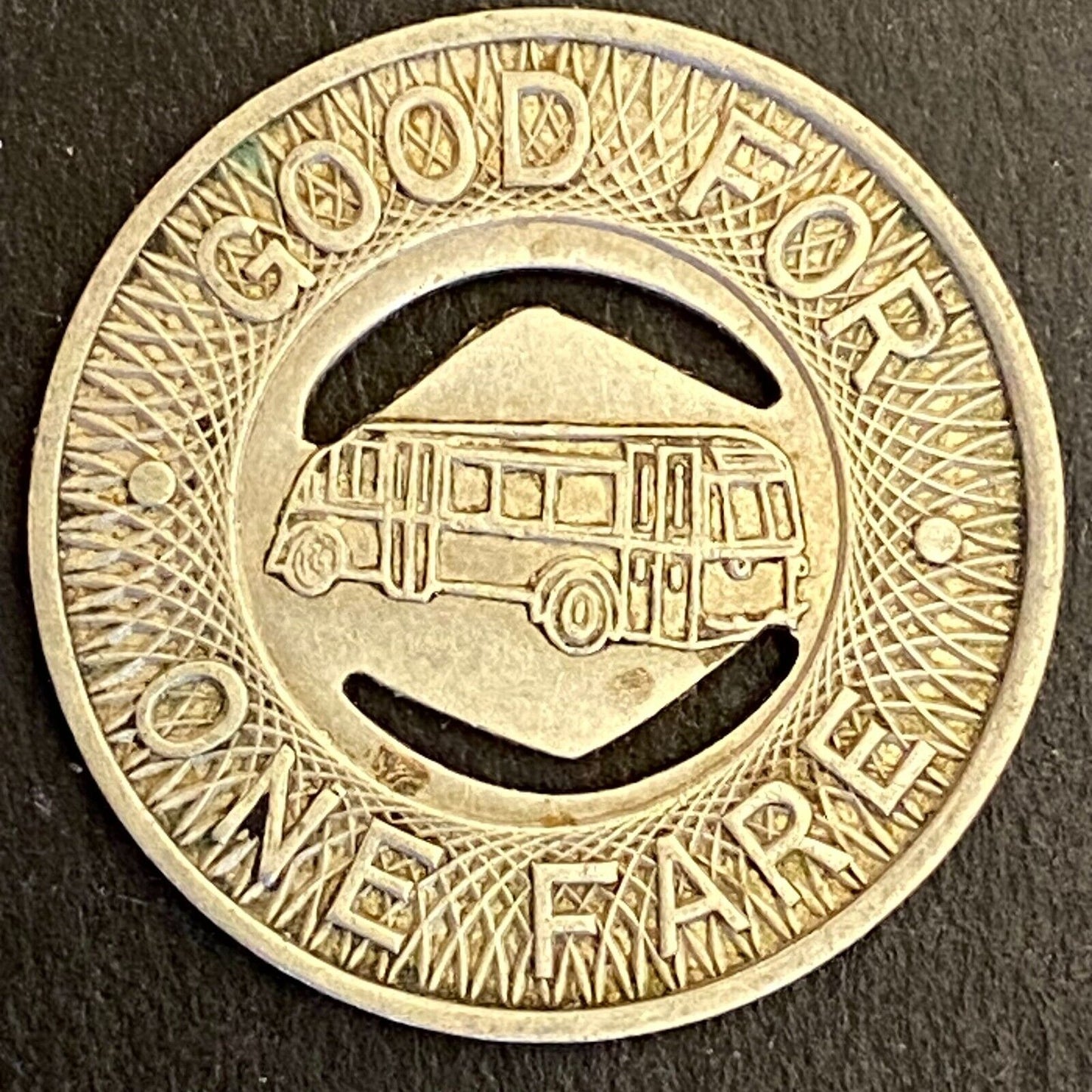 Winfield Bus Service (Kansas) G/F One Fare Transit Token 23mm VGC