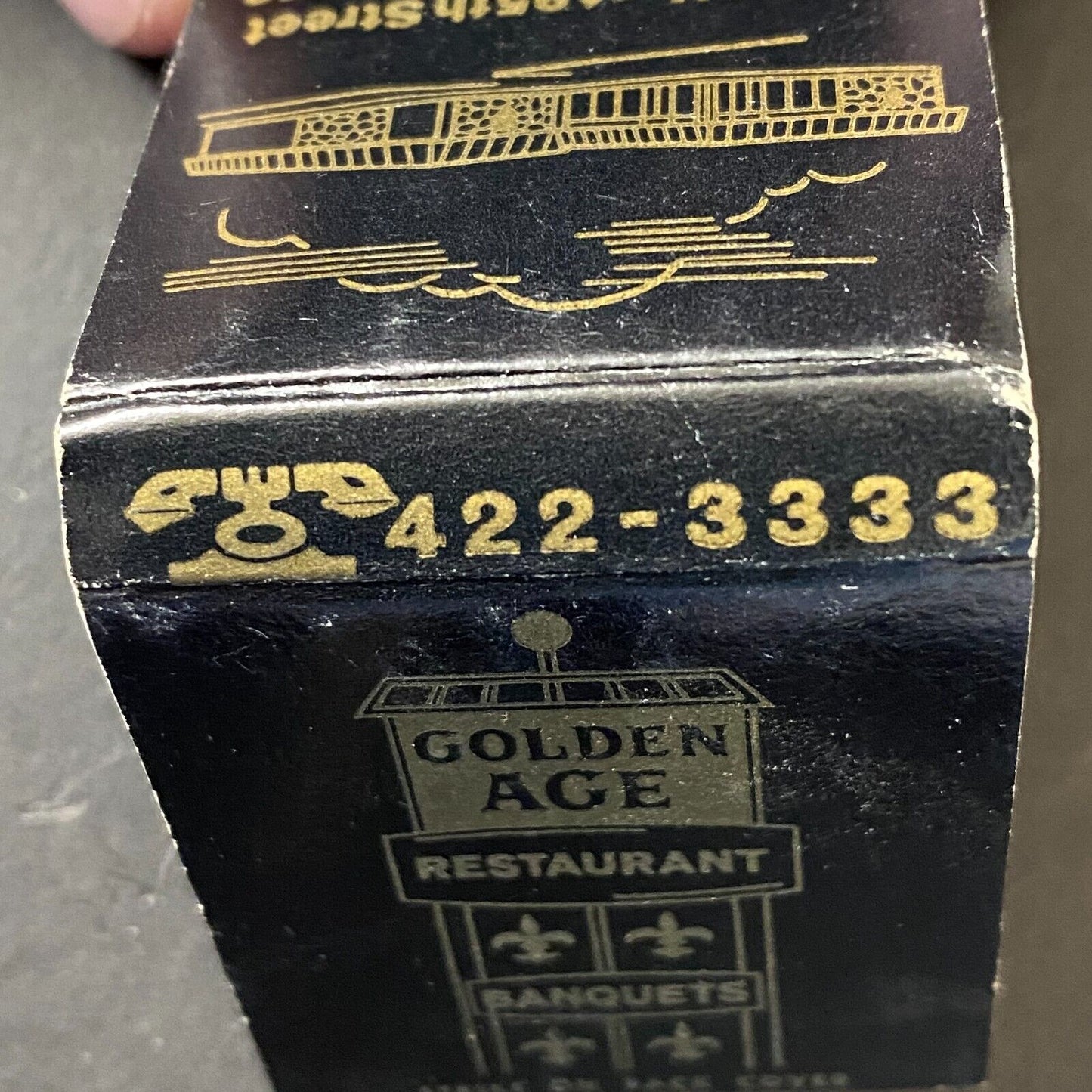 Golden Age Restaurant Oak Lawn, IL Full Matchbook c1974-80's