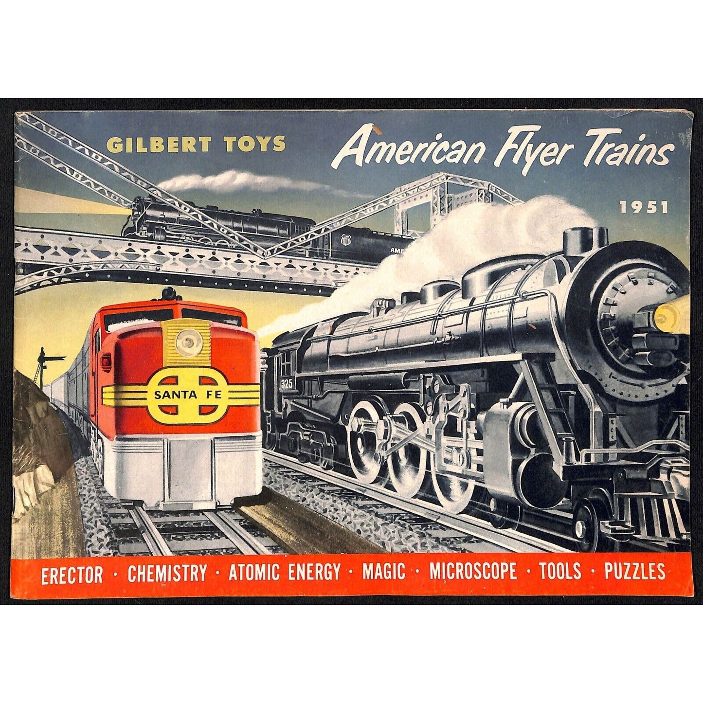 1951 American Flyer / Gilbert Toys Catalog Trains Chemistry Magic Sets 47pp VGC