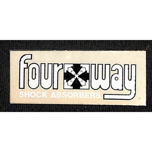 Four Way Shock Absorbers Performance Auto Sticker Vintage c1980's Scarce