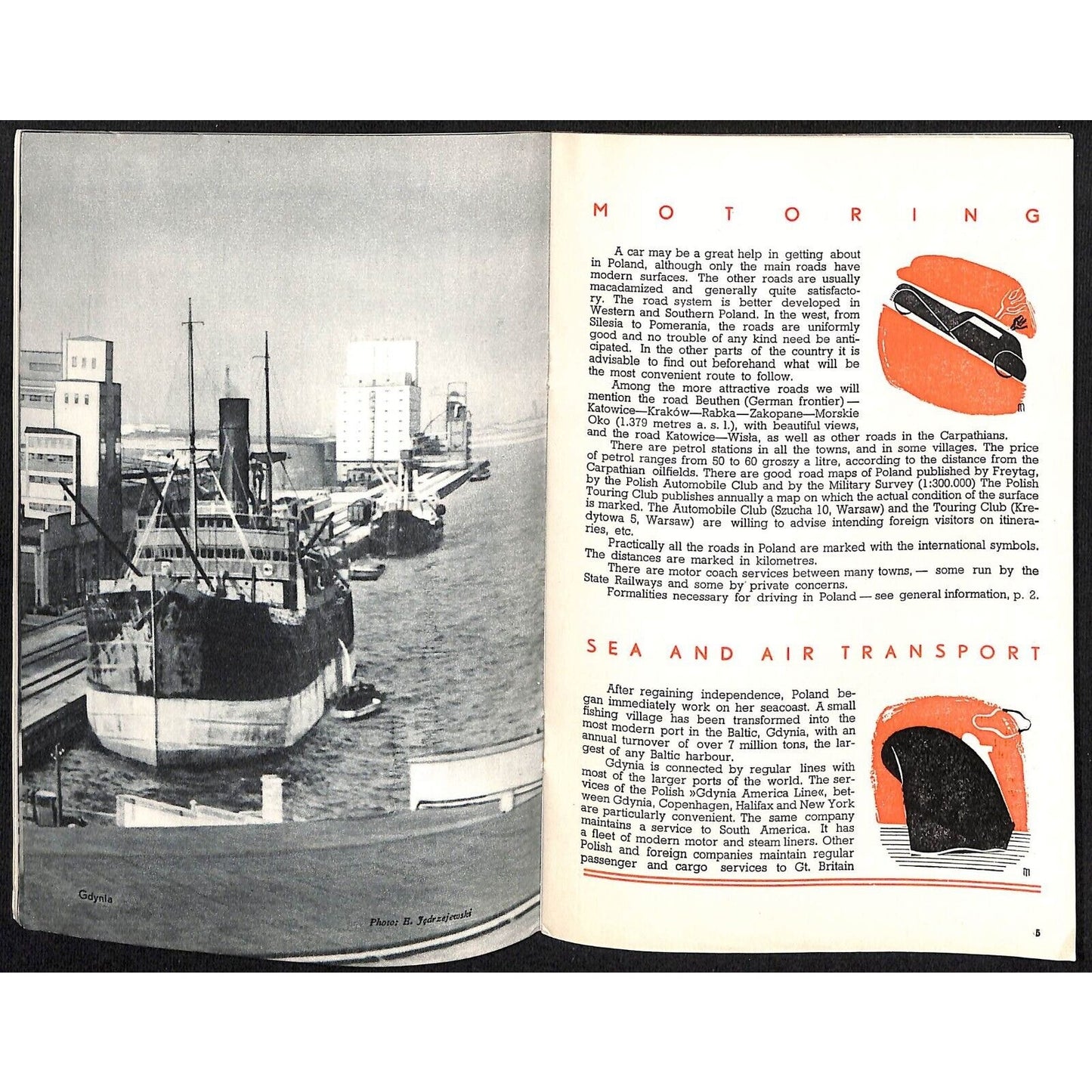 "Poland" c1930's Pictorial Travel Brochure 32pp 5 1/4" x 7 3/4" G/VGC