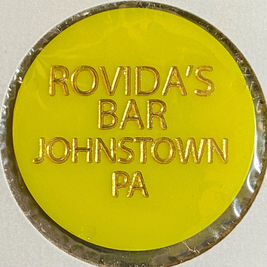 Johnstown, PA Rovida's Bar c2007 ? Plastic "G/F One Bottle Beer" Token