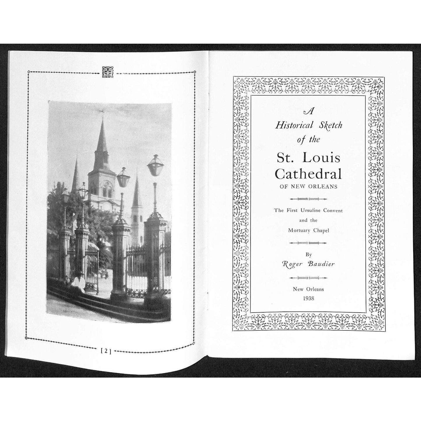 1938 St. Louis Cathedral New Orleans Ursuline Convent Brochure 46pp VGC Scarce