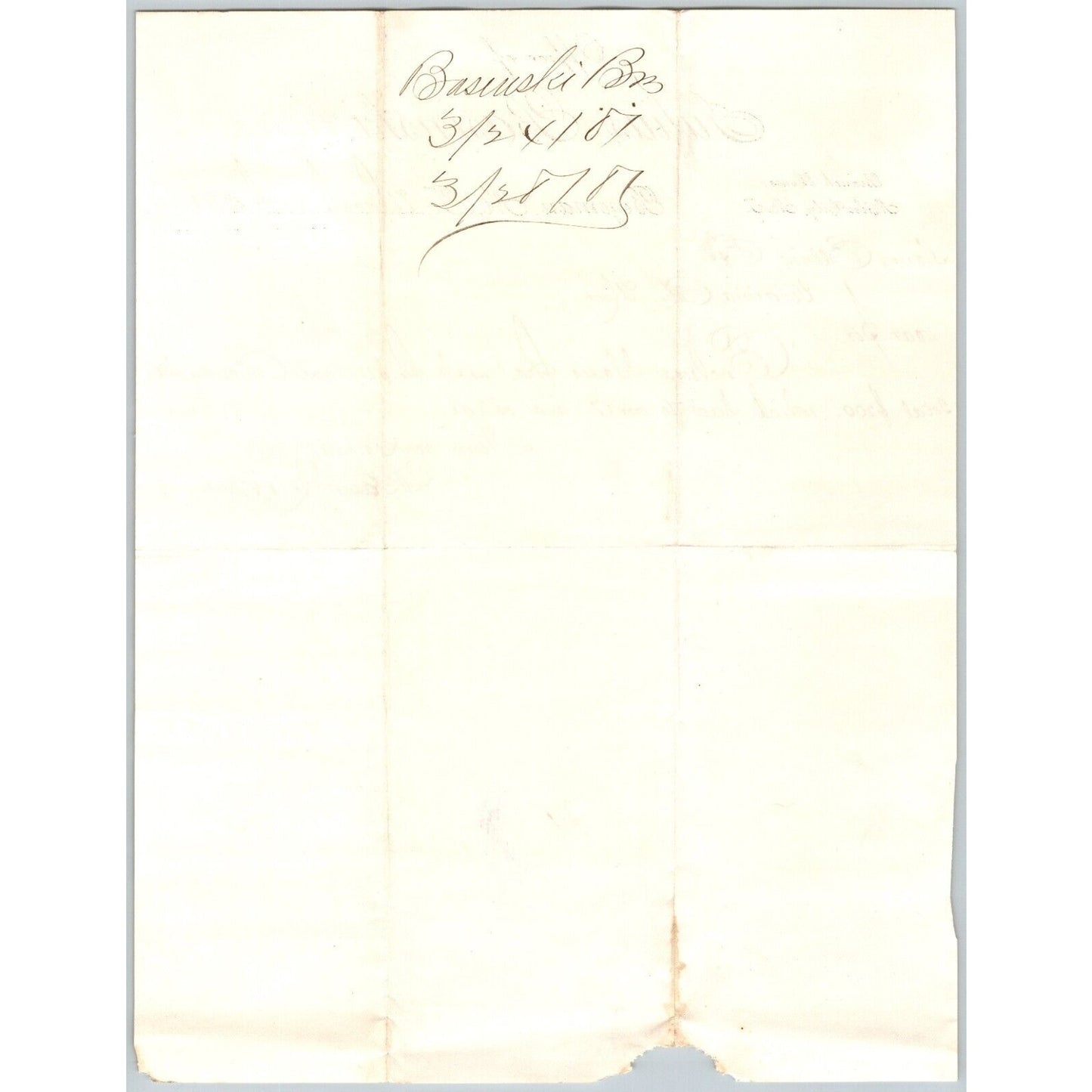 Julius Basinski (Stationers) Bozeman, MT 3/24 1881 ALS Letterhead Henry Elling*