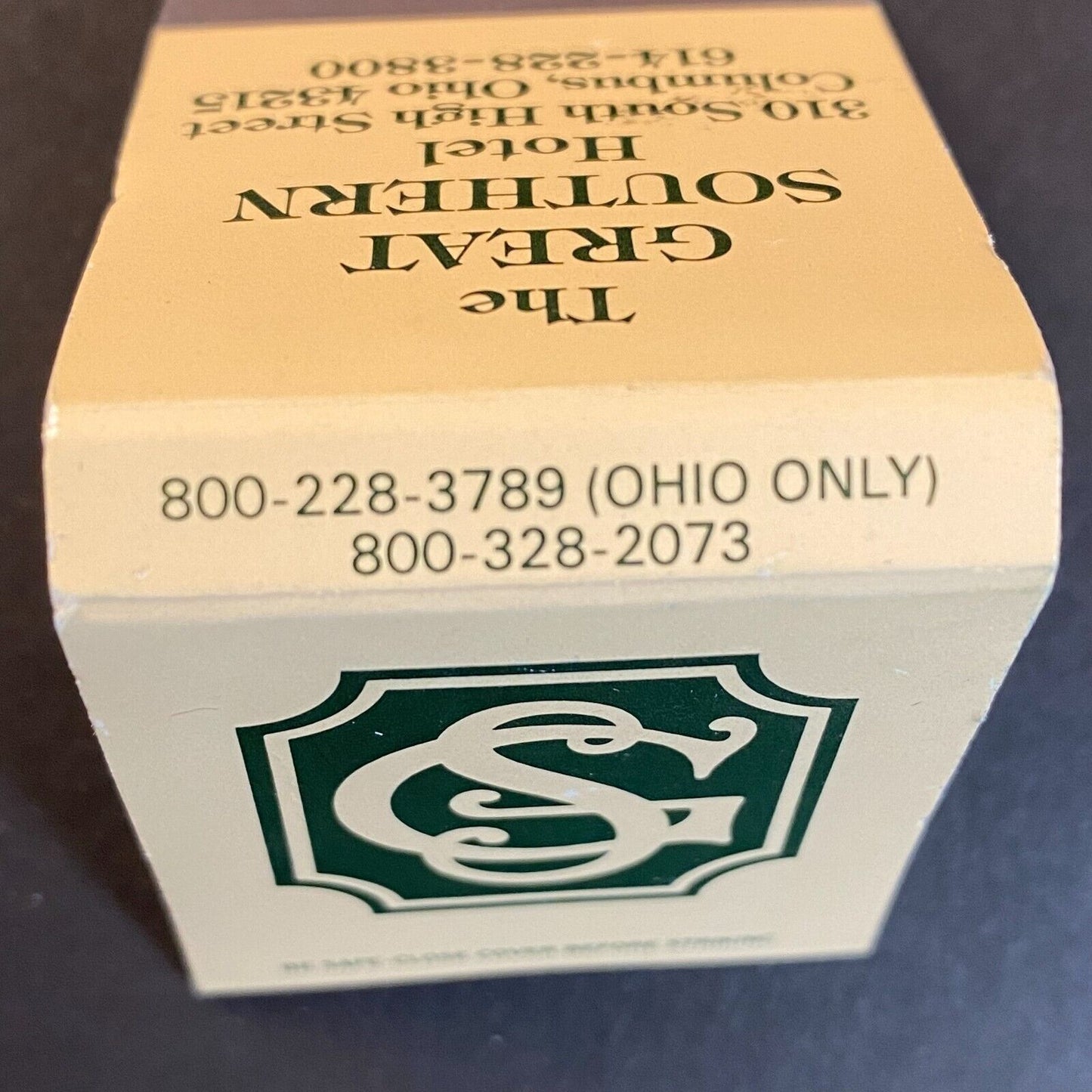 Great Southern Hotel Columbus, OH Full Matchbook c1974-80's VGC Scarce