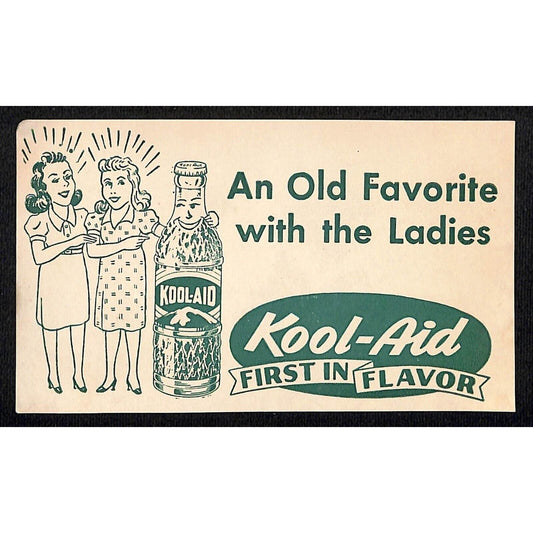 Kool-Aid "First in Flavor" "Old Favorite with the Ladies" Card Anthropomorphic