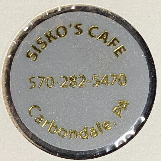 Carbondale, PA Sisko's Cafe Plastic Token G/F One Bottle Beer