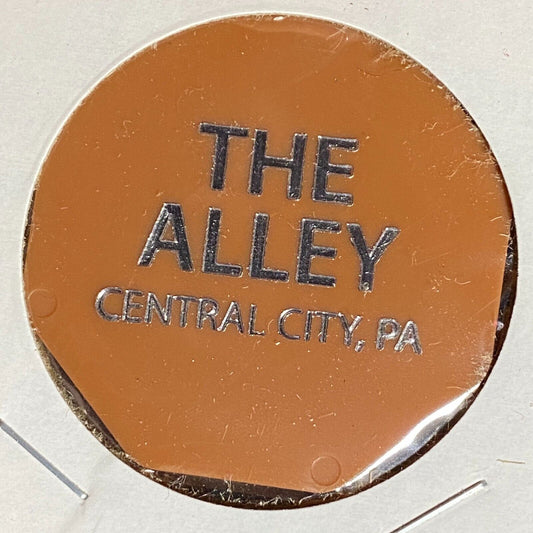 Central City, PA "The Alley" (Bar) Hexagon Plastic Token G/F One Bottle Beer