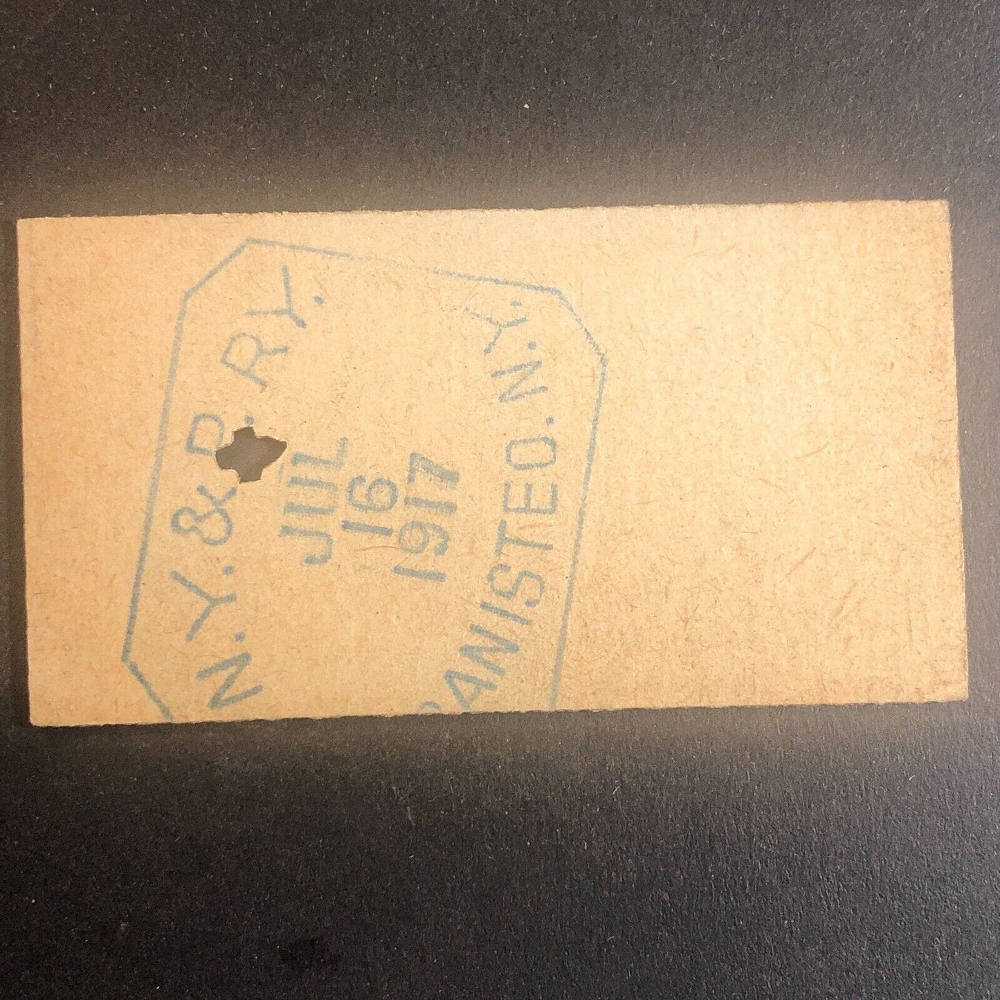 New York & Pennsylvania Railroad July 16 1917 Greenwood, NY Ticket #53556