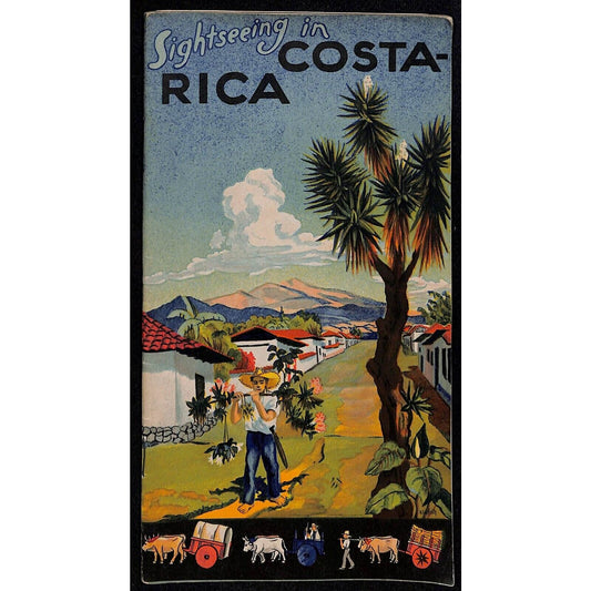 "Sightseeing in Costa-Rica" Tour Brochure w/ Tour Info & RR Map July 1939 48pp