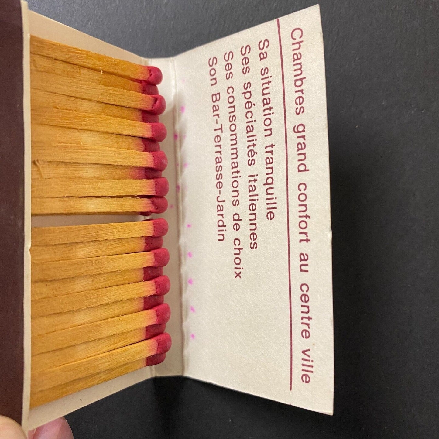 Italia Hotel Restaurant Luxembourg Full 40-Stk. Matchbook Scarce c1960's