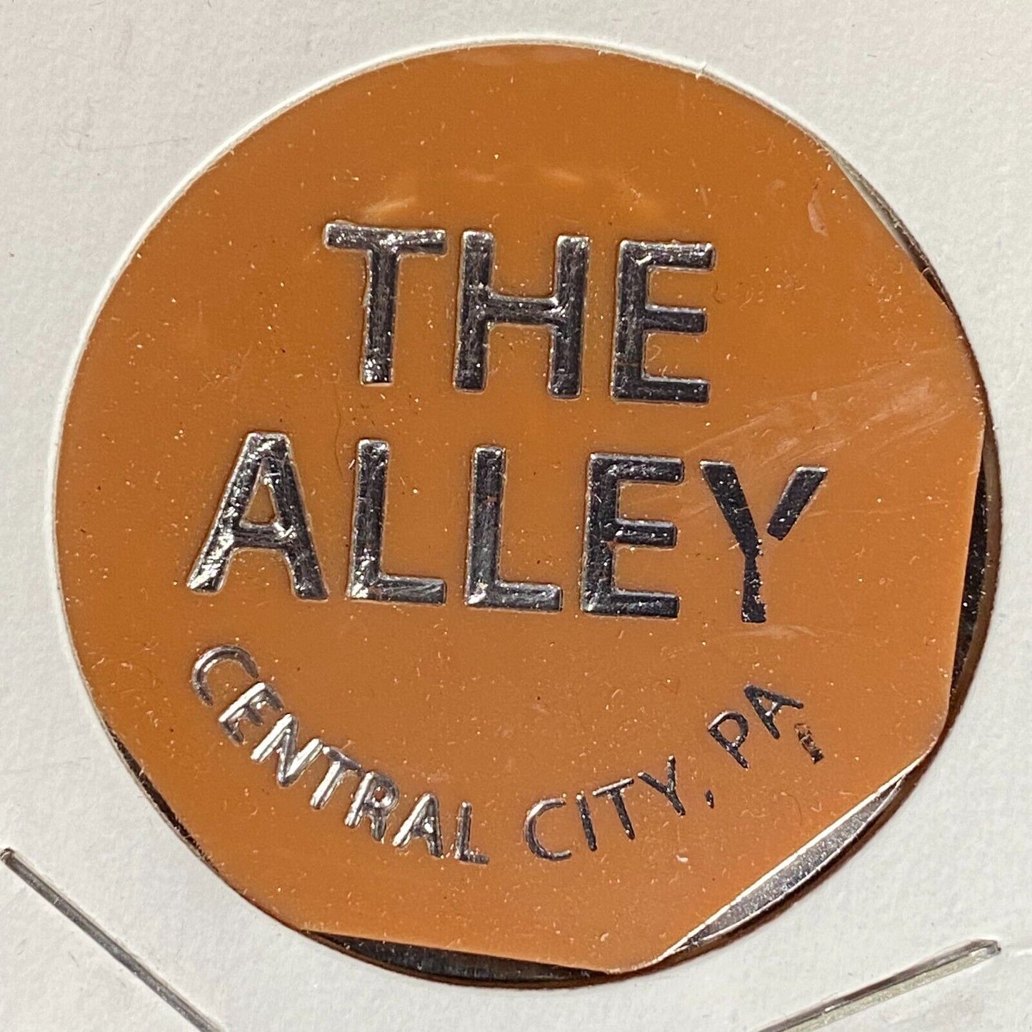 Central City, PA "The Alley" (Sports Bar) Hexagon Plastic Token G/F One Bottle