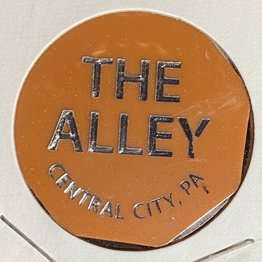 Central City, PA "The Alley" (Sports Bar) Hexagon Plastic Token G/F One Bottle