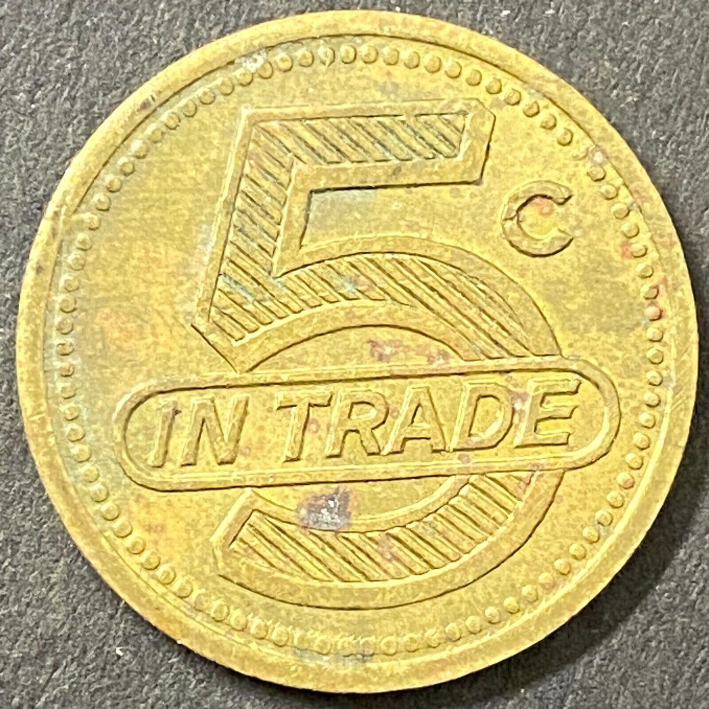 Fort Polk NCO Open Mess G/F 5¢ in Trade Token Brass Louisiana 22mm (#2)