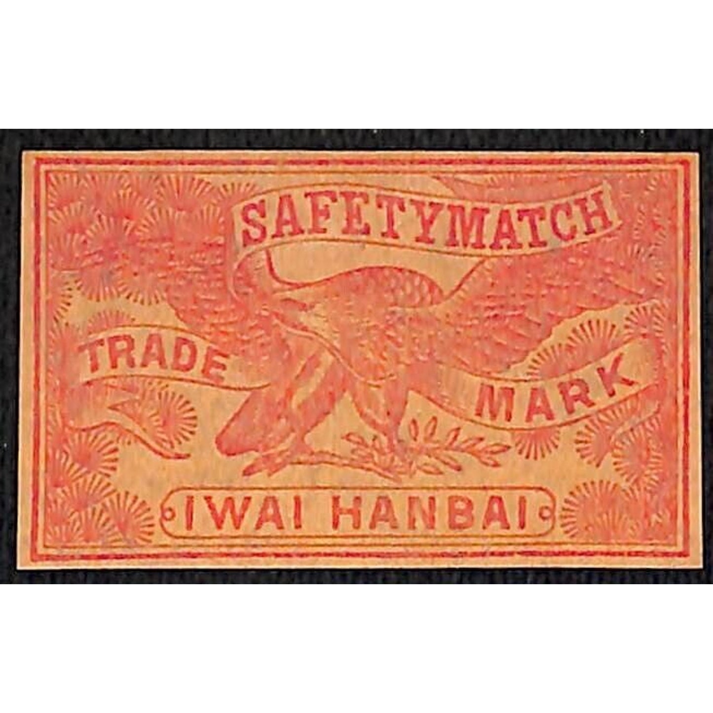 Eagle Iwai Hanbai Made in Japan c1900-1920's Matchbox Label VGC