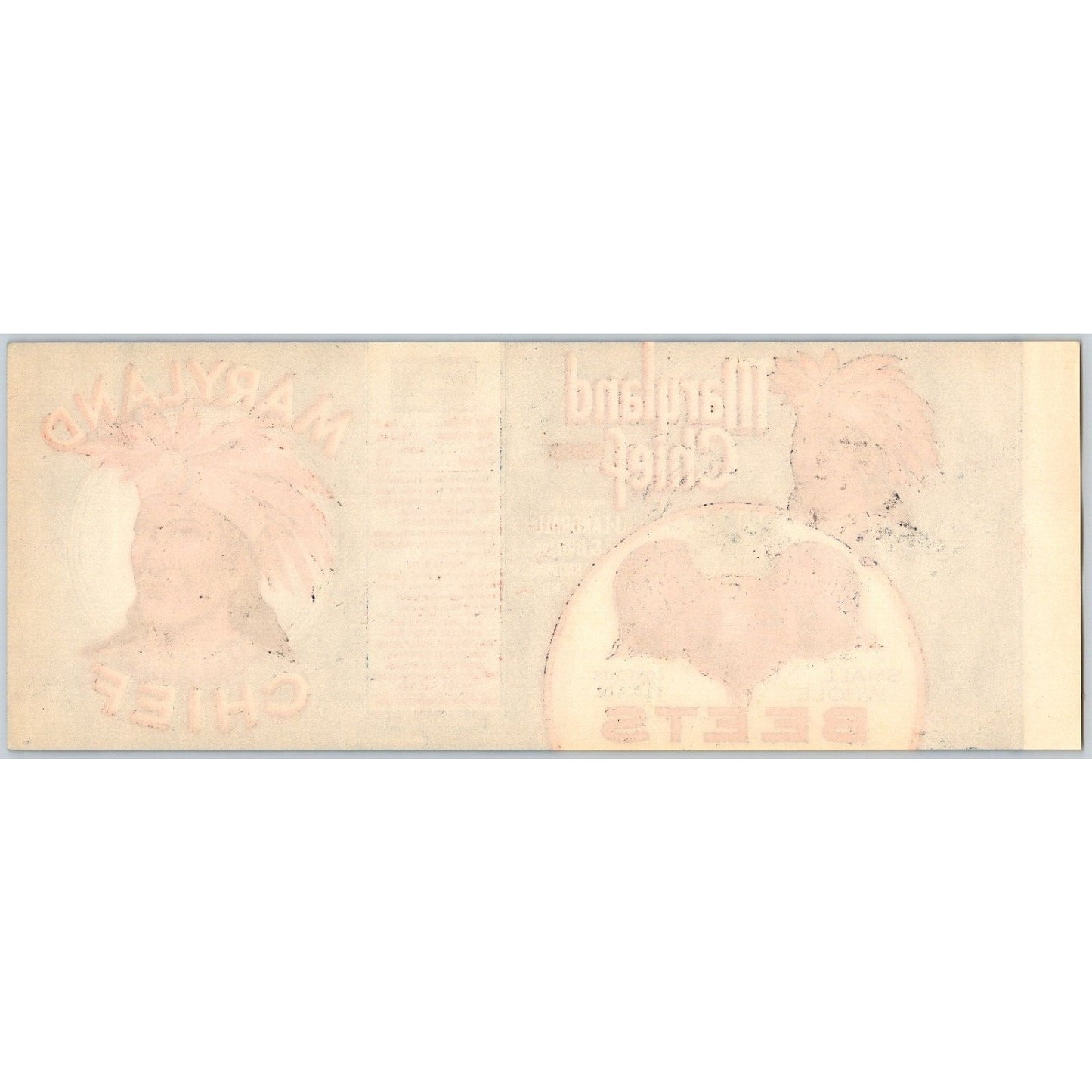 Maryland Chief Small Whole Beets Langrall Paper Can Label c1925-35 NOS VGC