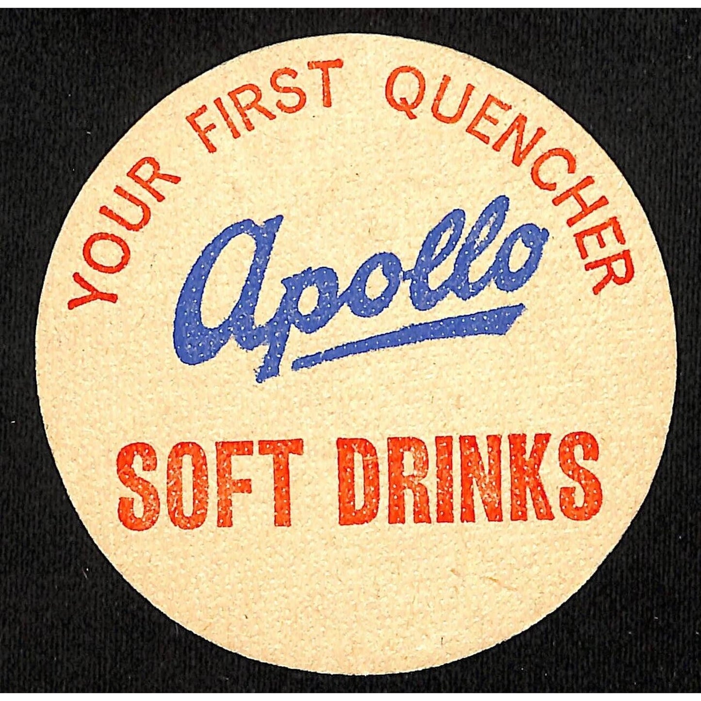 Apollo Soft Drinks / Fruits Juices Beverage Coaster VGC c1940s-50's