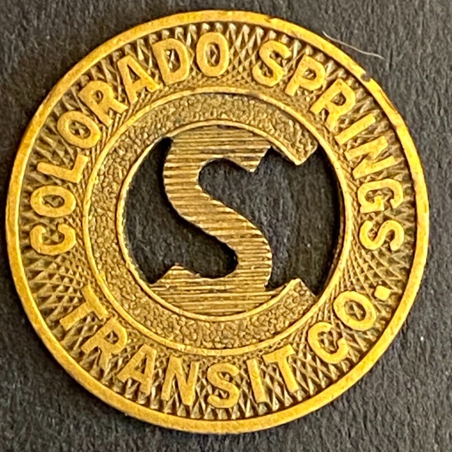 Colorado Springs Transit Co. G/F One Fare Transit Token 16mm (#5)