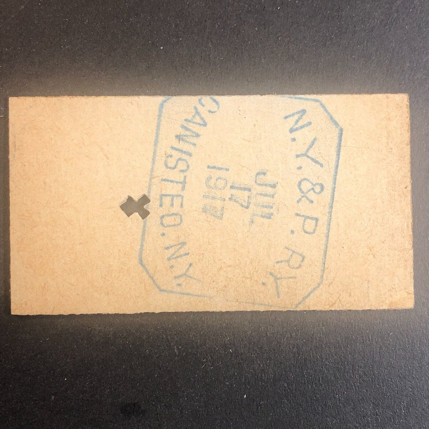 New York & Pennsylvania Railroad July 17 1917 Greenwood, NY Ticket #53559