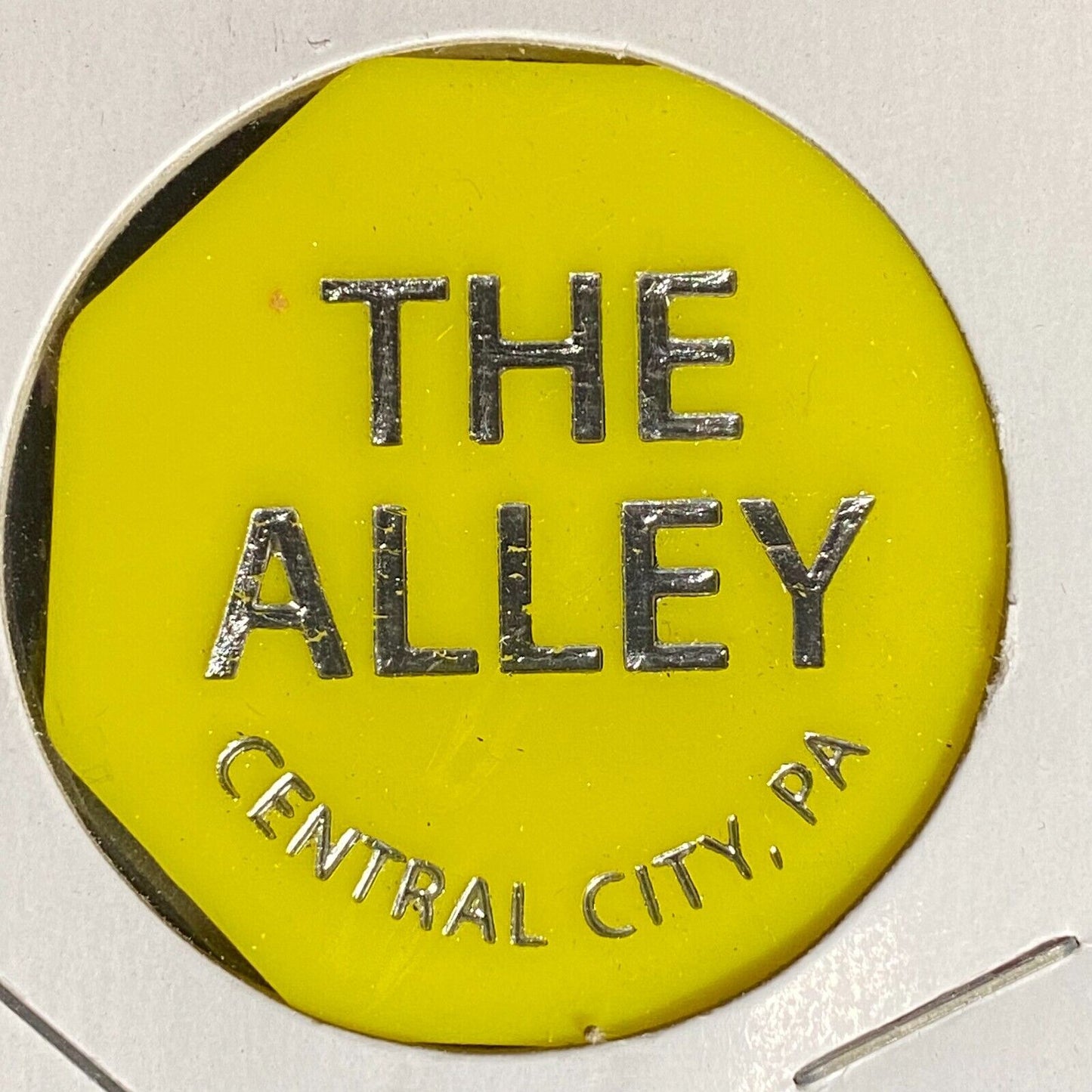 Central City, PA "The Alley" (Sports Bar) Hexagon Plastic Token G/F One Soda